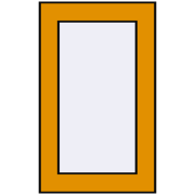 ALU STANDARD 72 305x500 mm RAL 1006 Maize yellow two-sided