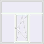 REHAU OPTIMUM EURO-DESIGN 70 1800x1800 mm RAL 9016 Traffic white two-sided