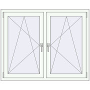 REHAU ENERGY-SAVING SYNEGO MD 1320x1025 mm DARK_OAK zewnętrzny