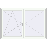 REHAU ENERGY-SAVING SYNEGO MD 1800x1200 mm RAL 9016 Traffic white two-sided