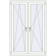 REHAU ENERGY-SAVING SYNEGO MD 1005x1520 mm RAL 9016 Traffic white dwustronny