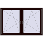 REHAU ENERGY-SAVING SYNEGO MD 1695x1100 mm CHOCOLATE_BROWN dwustronny