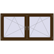 REHAU ENERGY-SAVING SYNEGO MD 1710x845 mm DARK_OAK dwustronny