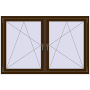 REHAU ENERGY-SAVING SYNEGO MD 1725x1085 mm DARK_OAK dwustronny