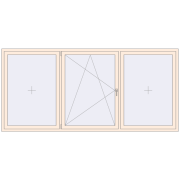 REHAU OPTIMUM EURO-DESIGN 70 3000x1400 mm CREAME_WHITE_50L-2 two-sided
