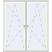 KORSA ENERGY-SAVING REHAU SYNEGO MD 1750x1960 mm RAL 9016 Traffic white two-sided