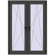 Okna skrzydłowe 1050x1460 mm REHAU ENERGY-SAVING SYNEGO MD BASALT_GREY dwustronny