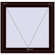 REHAU OPTIMUM EURO-DESIGN 70 1000x950 mm CHOCOLATE_BROWN two-sided
