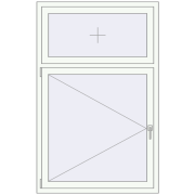 Okna skrzydłowe 1050x1650 mm REHAU OPTIMUM EURO-DESIGN 70 RAL 9016 Traffic white dwustronny