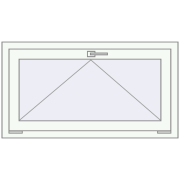 REHAU OPTIMUM EURO-DESIGN 70 960x580 mm RAL 9016 Traffic white two-sided