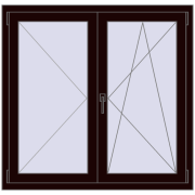 REHAU ENERGY-SAVING SYNEGO MD 1170x1130 mm CHOCOLATE_BROWN two-sided
