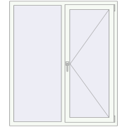 REHAU ENERGY-SAVING SYNEGO MD 1300x1500 mm RAL 9016 Traffic white two-sided