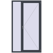 REHAU ENERGY-SAVING SYNEGO MD 1200x2100 mm ANTHRACITE_GREY_STRUKTURAL two-sided