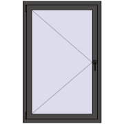 REHAU ENERGY-SAVING SYNEGO MD 900x1400 mm BASALT_GREY two-sided