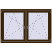 REHAU ENERGY-SAVING SYNEGO MD 1590x1025 mm DARK_OAK dwustronny