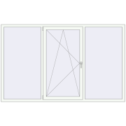 REHAU OPTIMUM EURO-DESIGN 70 2400x1500 mm RAL 9016 Traffic white two-sided