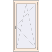 REHAU OPTIMUM EURO-DESIGN 70 800x1600 mm CREAME_WHITE_50L-2 two-sided