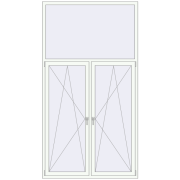 REHAU OPTIMUM EURO-DESIGN 70 1470x2720 mm RAL 9016 Traffic white two-sided