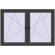 REHAU ENERGY-SAVING SYNEGO MD 1650x1085 mm BASALT_GREY dwustronny REHAU ENERGY-SAVING SYNEGO MD 1650x1085 mm BASALT_GREY dwustronny