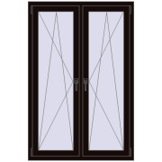 REHAU ENERGY-SAVING SYNEGO MD 1050x1600 mm BLACK_BROWN dwustronny