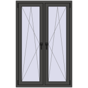 Okna skrzydłowe 1020x1550 mm REHAU ENERGY-SAVING SYNEGO MD BASALT_GREY dwustronny