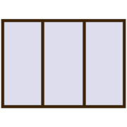 REHAU OPTIMUM EURO-DESIGN 70 2100x1500 mm DARK_OAK two-sided