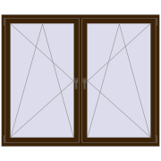 Tilt-and-Turn 1755x1520 mm REHAU ENERGY-SAVING SYNEGO MD DARK_OAK two-sided Tilt-and-Turn 1755x1520 mm REHAU ENERGY-SAVING SYNEGO MD DARK_OAK two-sided