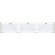 REHAU OPTIMUM EURO-DESIGN 70 3000x600 mm RAL 9016 Traffic white two-sided