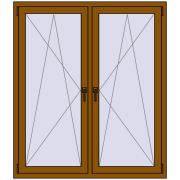 REHAU ENERGY-SAVING SYNEGO MD 1320x1520 mm GOLDEN OAK dwustronny