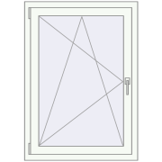 REHAU OPTIMUM EURO-DESIGN 70 845x1145 mm RAL 9016 Traffic white two-sided