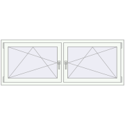 Okna skrzydłowe 1830x665 mm REHAU ENERGY-SAVING SYNEGO MD DARK_OAK zewnętrzny