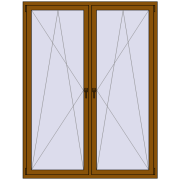 REHAU BRILLANT DESIGN 1600x2100 mm GOLDEN OAK two-sided