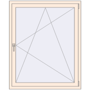 Okna skrzydłowe 1100x1350 mm REHAU OPTIMUM EURO-DESIGN 70 CREAME_WHITE_50L-2 dwustronny