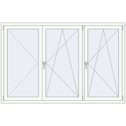 REHAU ENERGY-SAVING SYNEGO MD 2020x1310 mm RAL 9016 Traffic white two-sided