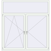 Okna skrzydłowe 1800x1900 mm REHAU OPTIMUM EURO-DESIGN 70 RAL 9016 Traffic white dwustronny