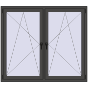REHAU ENERGY-SAVING SYNEGO MD 1635x1370 mm BASALT_GREY dwustronny