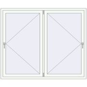 Okna skrzydłowe 1770x1450 mm REHAU OPTIMUM EURO-DESIGN 70 RAL 9016 Traffic white dwustronny