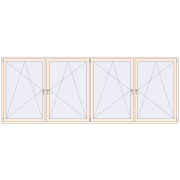 REHAU OPTIMUM EURO-DESIGN 70 4000x1500 mm CREAME_WHITE_50L-2 two-sided