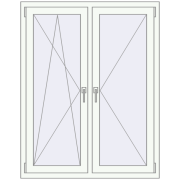 REHAU OPTIMUM EURO-DESIGN 70 1100x1400 mm RAL 9016 Traffic white two-sided