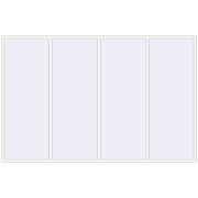 Okna skrzydłowe 3850x2500 mm ALU STANDARD 72 RAL 9016 Traffic white dwustronny