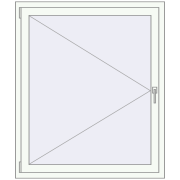 REHAU ENERGY-SAVING SYNEGO MD 1100x1300 mm RAL 9016 Traffic white two-sided