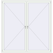 Okna skrzydłowe 2200x2300 mm REHAU OPTIMUM EURO-DESIGN 70 RAL 9016 Traffic white dwustronny