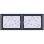 REHAU ENERGY-SAVING SYNEGO MD 1680x635 mm ANTHRACITE_GREY_STRUKTURAL dwustronny REHAU ENERGY-SAVING SYNEGO MD 1680x635 mm ANTHRACITE_GREY_STRUKTURAL dwustronny
