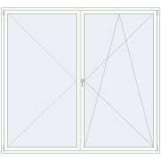REHAU OPTIMUM EURO-DESIGN 70 2600x2400 mm RAL 9016 Traffic white two-sided