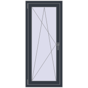 REHAU ENERGY-SAVING SYNEGO MD 600x1400 mm ANTHRACITE_GREY_STRUKTURAL two-sided