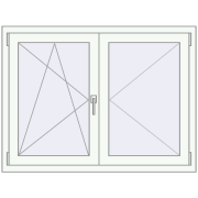 REHAU BRILLANT DESIGN 1200x900 mm RAL 9016 Traffic white two-sided