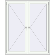 REHAU OPTIMUM EURO-DESIGN 70 1400x1700 mm ANTHRACITE_GREY_STRUKTURAL external