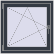 REHAU ENERGY-SAVING SYNEGO MD 800x800 mm ANTHRACITE_GREY_STRUKTURAL two-sided