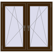 REHAU ENERGY-SAVING SYNEGO MD 1215x1085 mm DARK_OAK dwustronny REHAU ENERGY-SAVING SYNEGO MD 1215x1085 mm DARK_OAK dwustronny