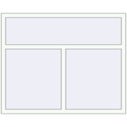 REHAU ENERGY-SAVING SYNEGO MD 1440x1160 mm RAL 9016 Traffic white two-sided